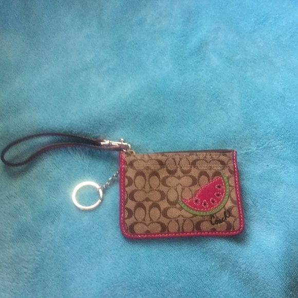 Coach Handbags - Coach Monogram Mini Wallet - Watermelon